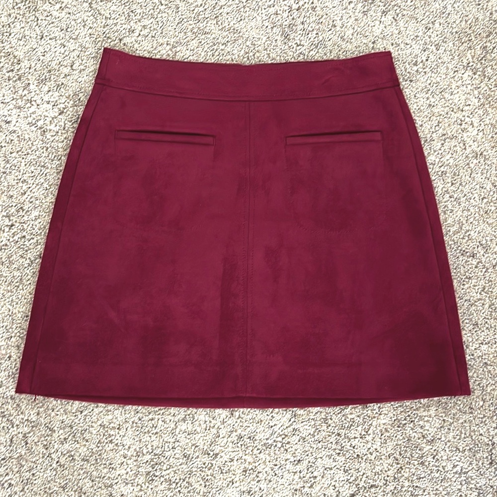 LOFT Faux Suede Mini Skirt